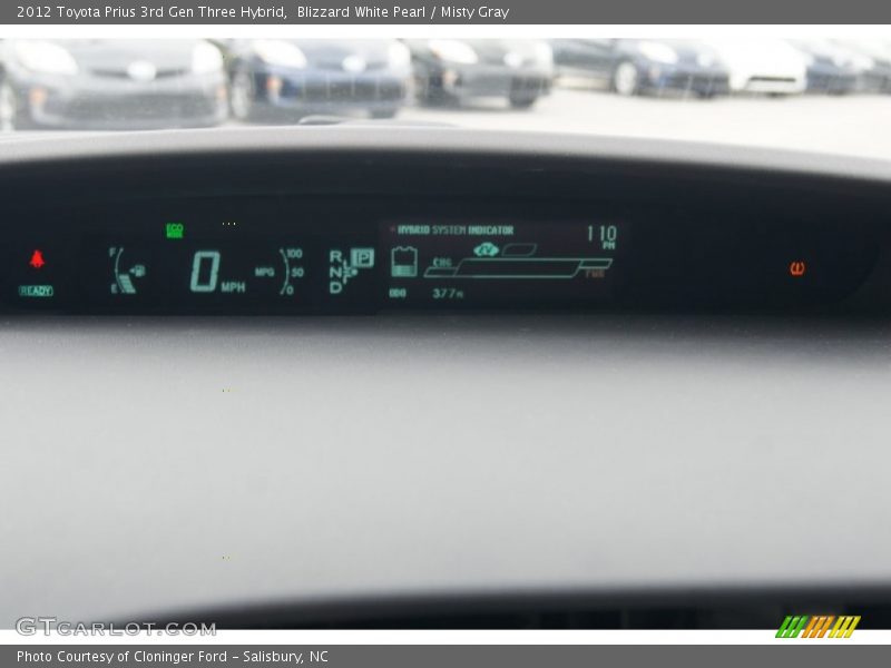 Blizzard White Pearl / Misty Gray 2012 Toyota Prius 3rd Gen Three Hybrid