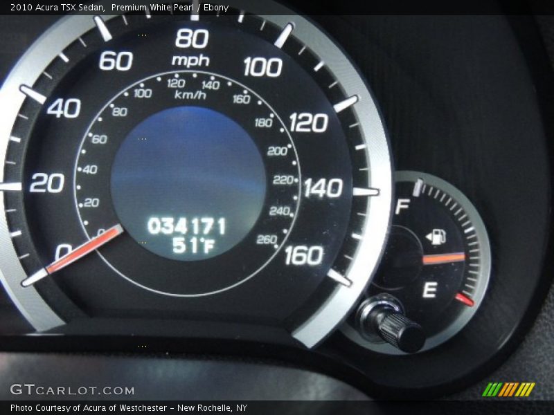 Premium White Pearl / Ebony 2010 Acura TSX Sedan