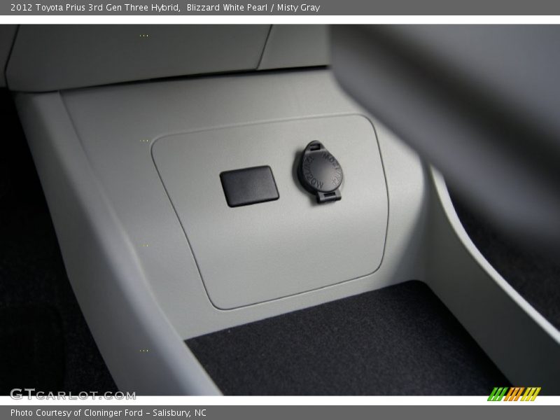Blizzard White Pearl / Misty Gray 2012 Toyota Prius 3rd Gen Three Hybrid