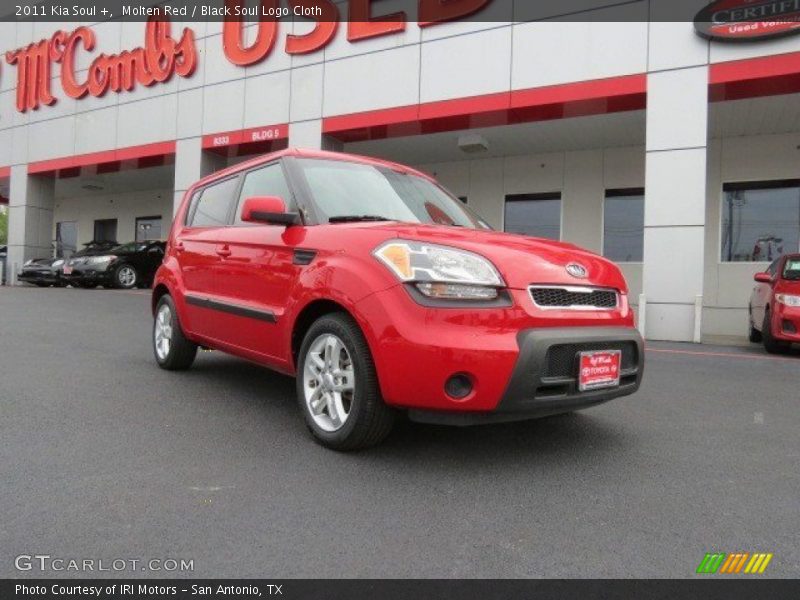 Molten Red / Black Soul Logo Cloth 2011 Kia Soul +