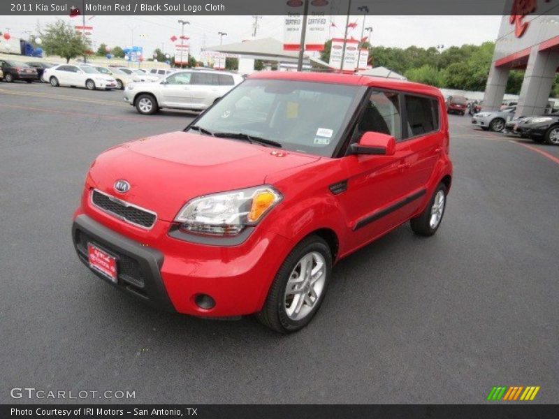 Molten Red / Black Soul Logo Cloth 2011 Kia Soul +