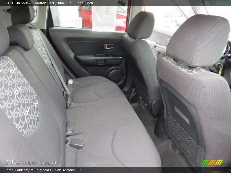 Molten Red / Black Soul Logo Cloth 2011 Kia Soul +