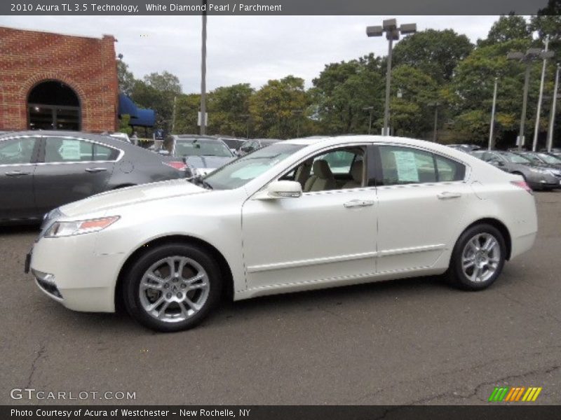 White Diamond Pearl / Parchment 2010 Acura TL 3.5 Technology