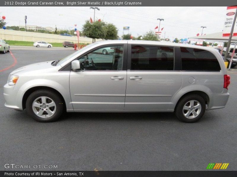 Bright Silver Metallic / Black/Light Graystone 2012 Dodge Grand Caravan Crew