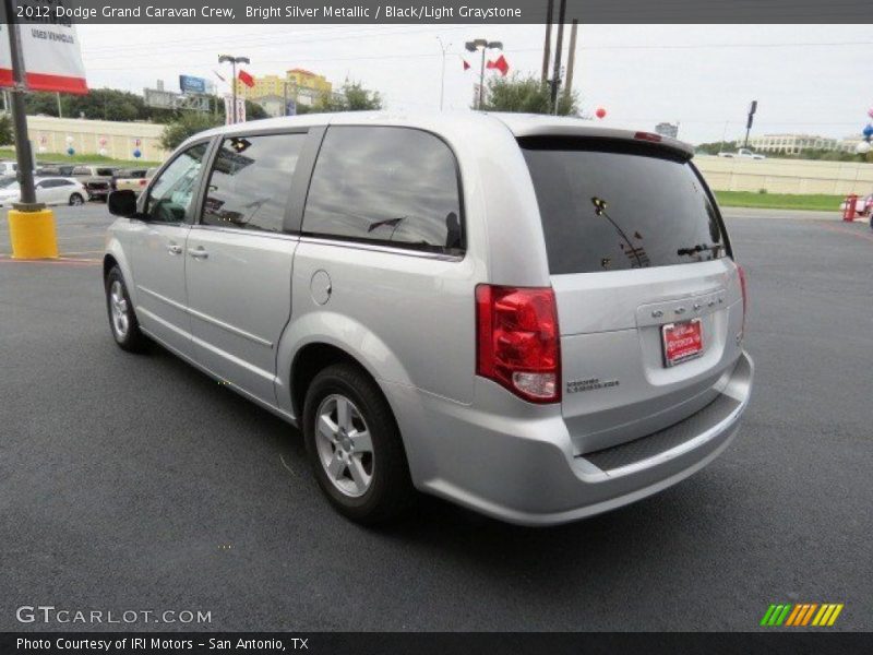 Bright Silver Metallic / Black/Light Graystone 2012 Dodge Grand Caravan Crew