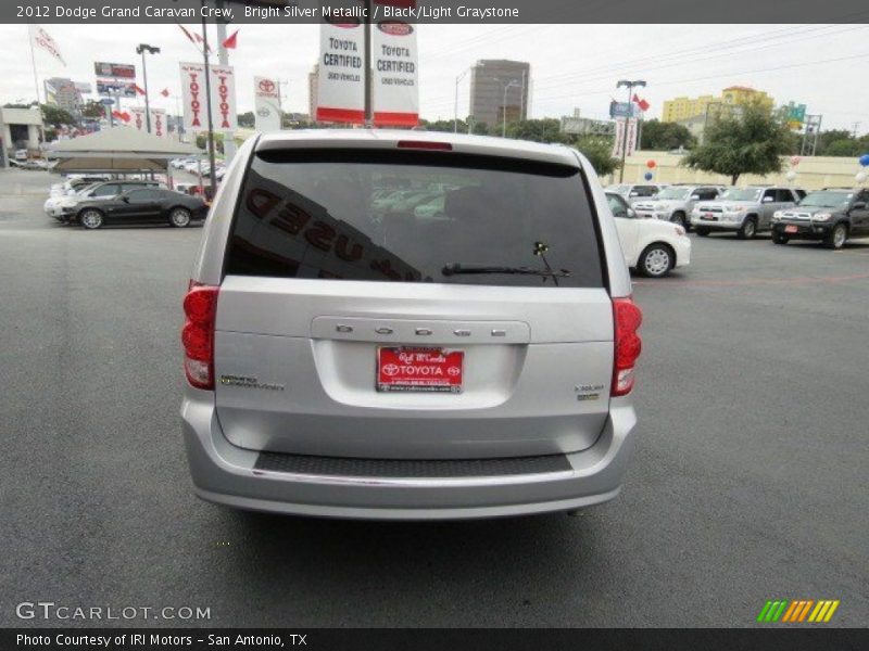 Bright Silver Metallic / Black/Light Graystone 2012 Dodge Grand Caravan Crew