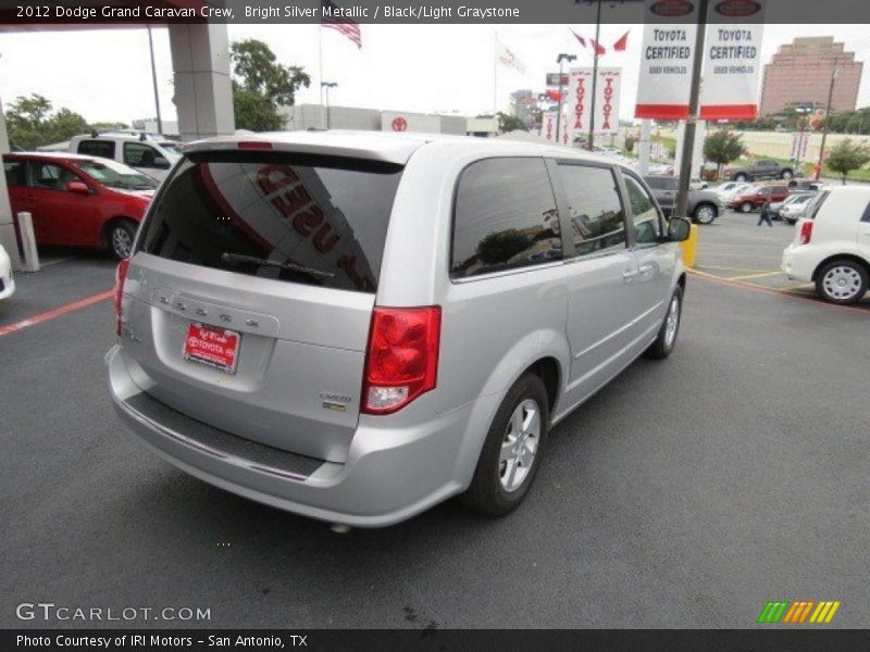 Bright Silver Metallic / Black/Light Graystone 2012 Dodge Grand Caravan Crew