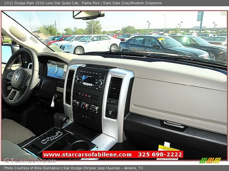 Flame Red / Dark Slate Gray/Medium Graystone 2012 Dodge Ram 1500 Lone Star Quad Cab