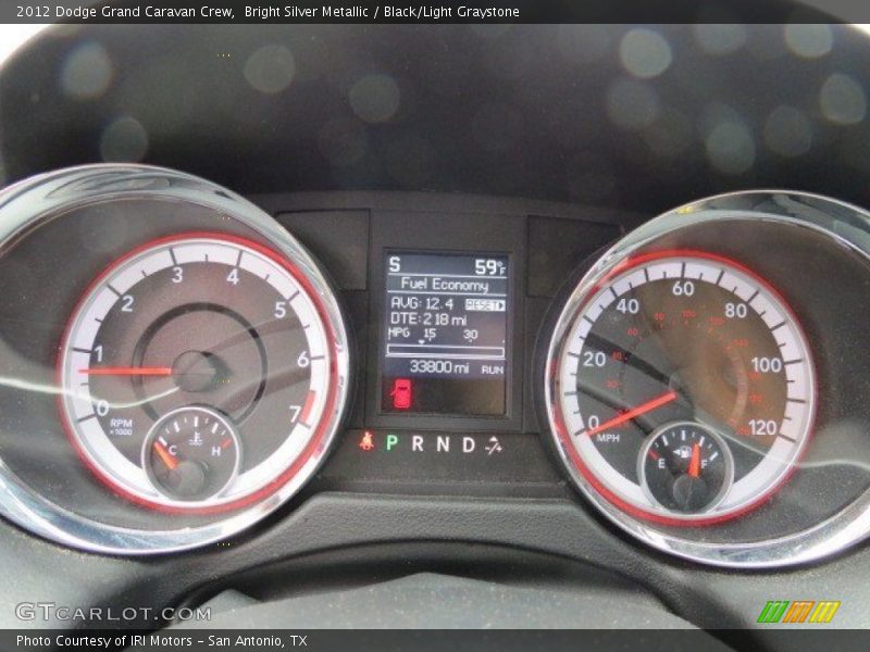 Bright Silver Metallic / Black/Light Graystone 2012 Dodge Grand Caravan Crew