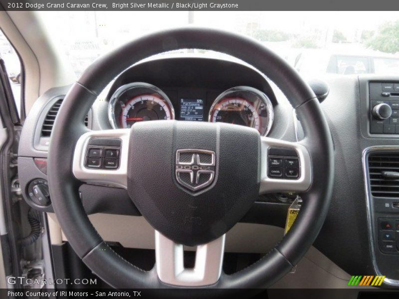 Bright Silver Metallic / Black/Light Graystone 2012 Dodge Grand Caravan Crew