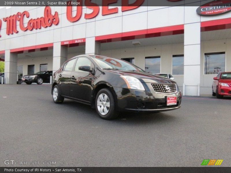 Super Black / Beige 2009 Nissan Sentra 2.0