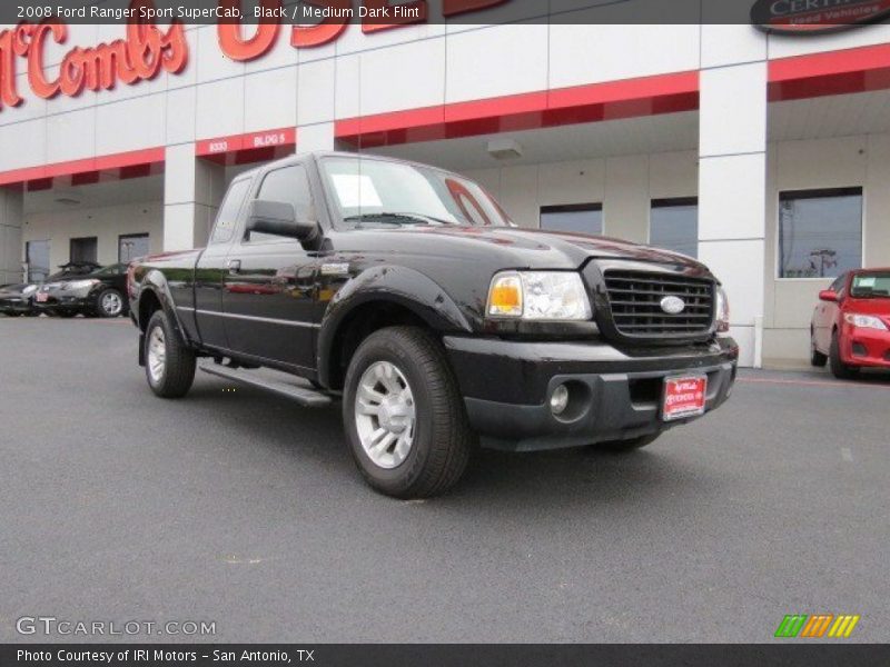 Black / Medium Dark Flint 2008 Ford Ranger Sport SuperCab