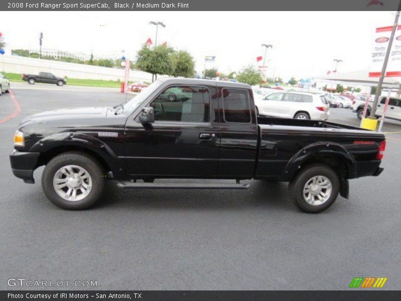 Black / Medium Dark Flint 2008 Ford Ranger Sport SuperCab