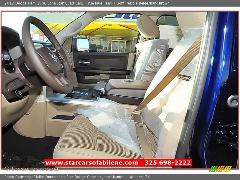 True Blue Pearl / Light Pebble Beige/Bark Brown 2012 Dodge Ram 1500 Lone Star Quad Cab