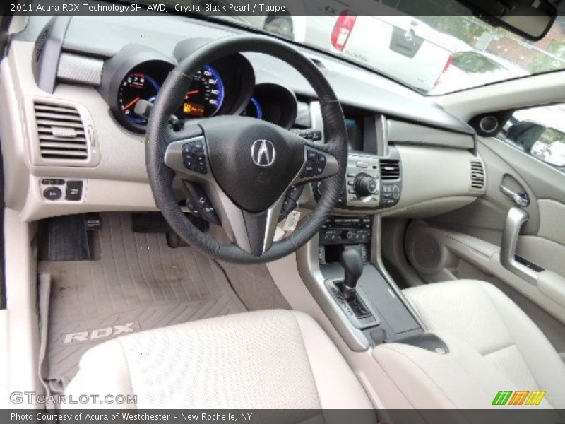 Crystal Black Pearl / Taupe 2011 Acura RDX Technology SH-AWD