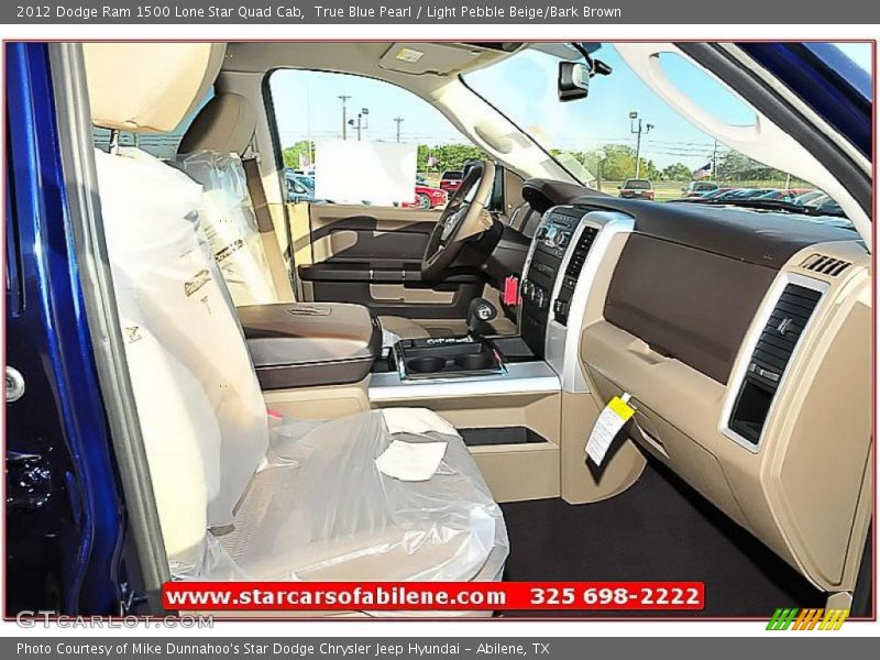 True Blue Pearl / Light Pebble Beige/Bark Brown 2012 Dodge Ram 1500 Lone Star Quad Cab