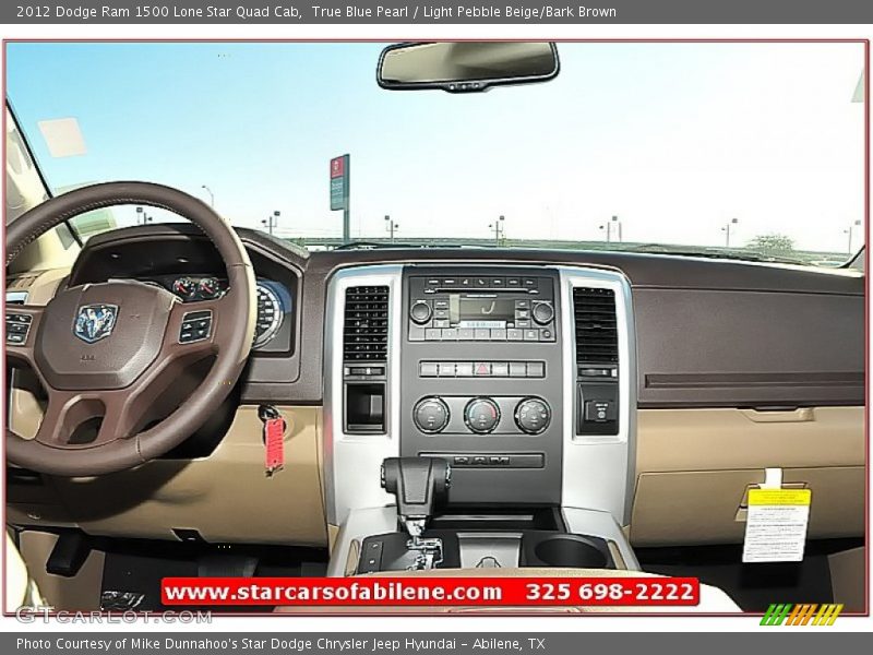 True Blue Pearl / Light Pebble Beige/Bark Brown 2012 Dodge Ram 1500 Lone Star Quad Cab