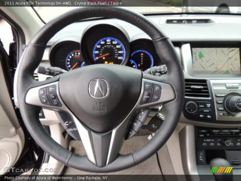 Crystal Black Pearl / Taupe 2011 Acura RDX Technology SH-AWD