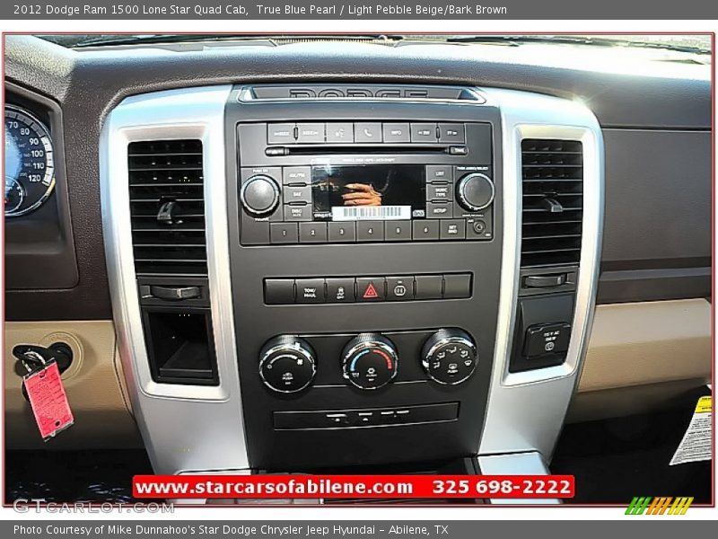 True Blue Pearl / Light Pebble Beige/Bark Brown 2012 Dodge Ram 1500 Lone Star Quad Cab