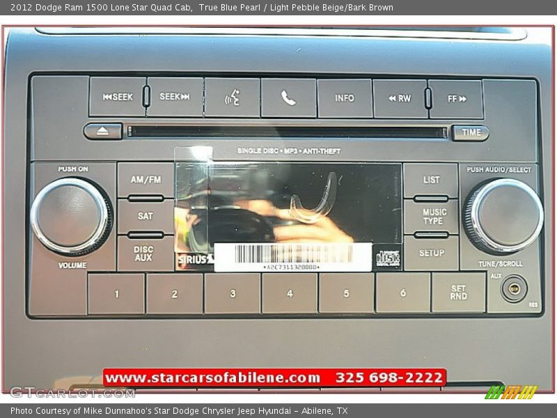 True Blue Pearl / Light Pebble Beige/Bark Brown 2012 Dodge Ram 1500 Lone Star Quad Cab