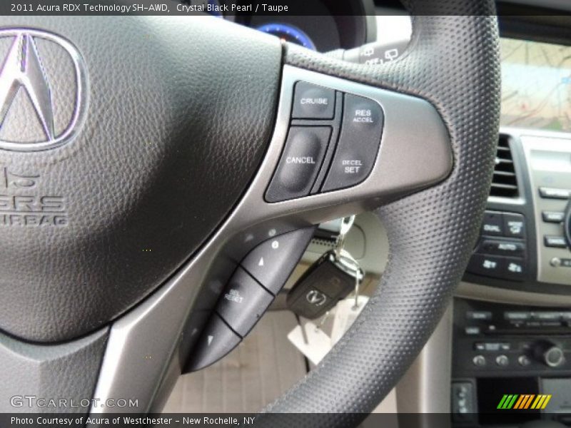 Crystal Black Pearl / Taupe 2011 Acura RDX Technology SH-AWD
