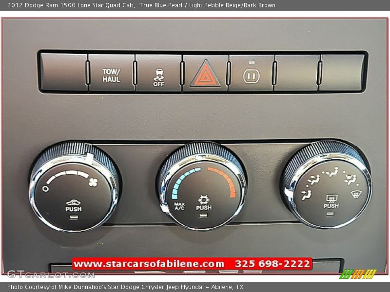 True Blue Pearl / Light Pebble Beige/Bark Brown 2012 Dodge Ram 1500 Lone Star Quad Cab