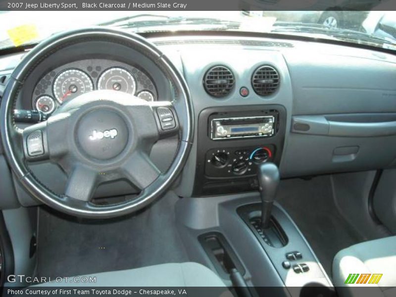 Black Clearcoat / Medium Slate Gray 2007 Jeep Liberty Sport