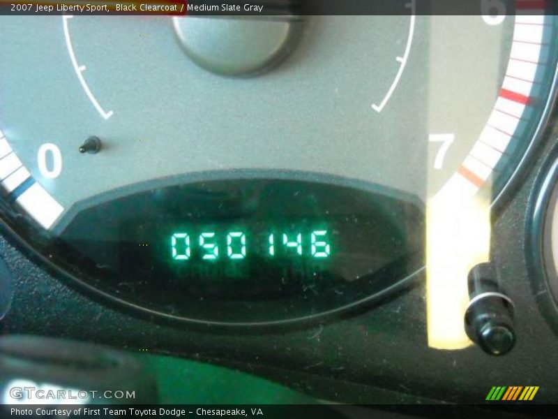 Black Clearcoat / Medium Slate Gray 2007 Jeep Liberty Sport