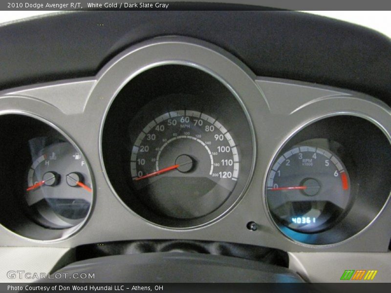 White Gold / Dark Slate Gray 2010 Dodge Avenger R/T