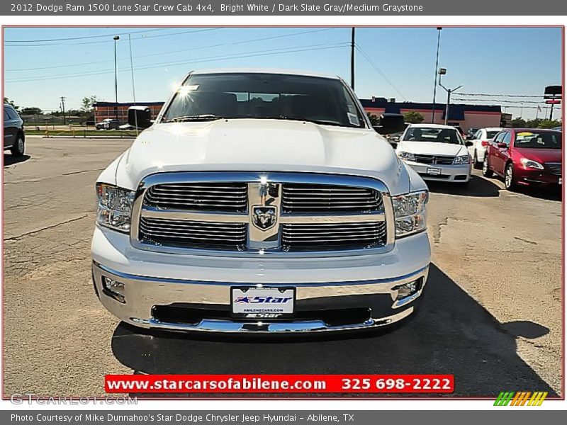 Bright White / Dark Slate Gray/Medium Graystone 2012 Dodge Ram 1500 Lone Star Crew Cab 4x4