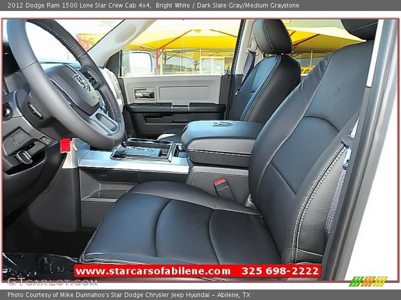 Bright White / Dark Slate Gray/Medium Graystone 2012 Dodge Ram 1500 Lone Star Crew Cab 4x4