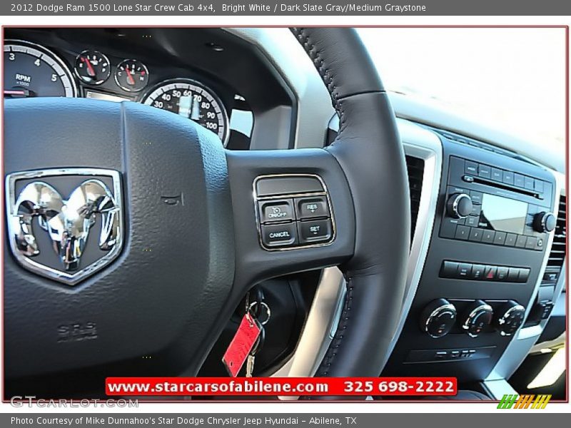 Bright White / Dark Slate Gray/Medium Graystone 2012 Dodge Ram 1500 Lone Star Crew Cab 4x4