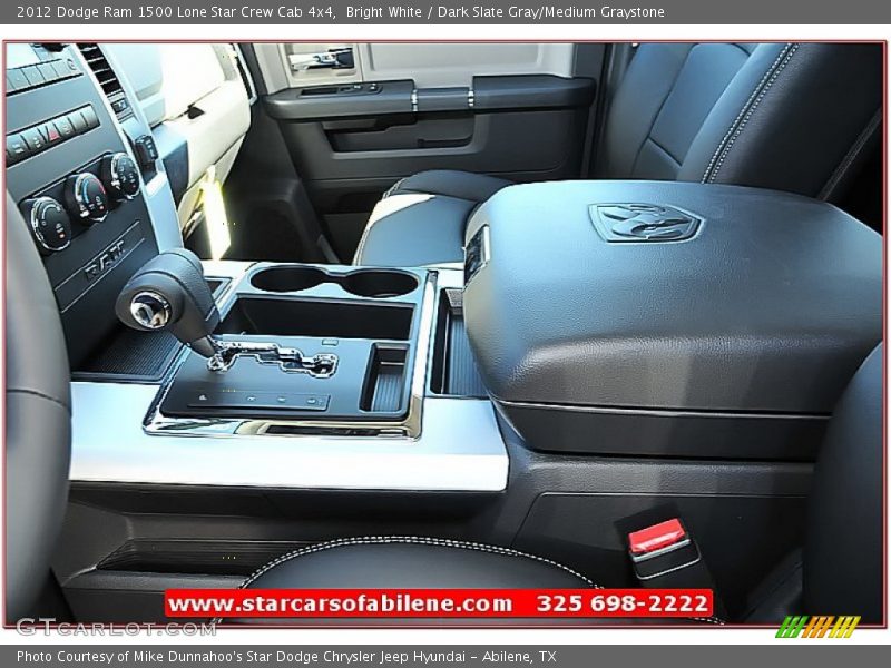 Bright White / Dark Slate Gray/Medium Graystone 2012 Dodge Ram 1500 Lone Star Crew Cab 4x4