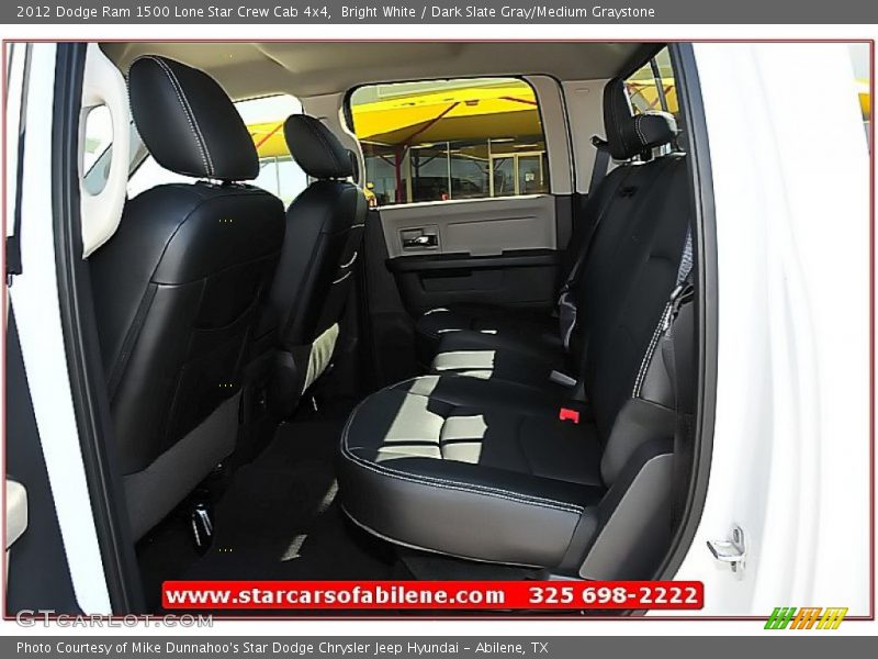 Bright White / Dark Slate Gray/Medium Graystone 2012 Dodge Ram 1500 Lone Star Crew Cab 4x4