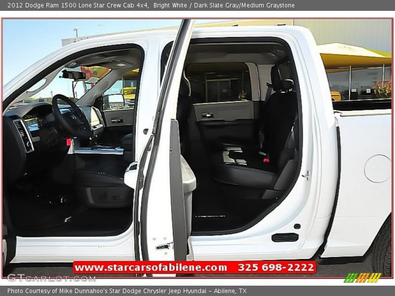 Bright White / Dark Slate Gray/Medium Graystone 2012 Dodge Ram 1500 Lone Star Crew Cab 4x4