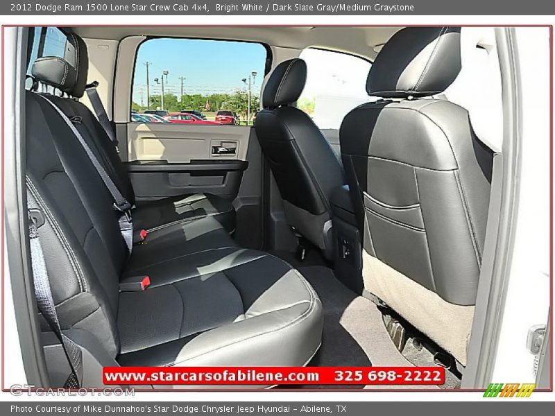 Bright White / Dark Slate Gray/Medium Graystone 2012 Dodge Ram 1500 Lone Star Crew Cab 4x4