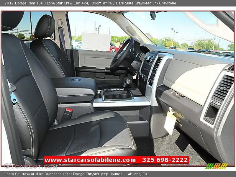 Bright White / Dark Slate Gray/Medium Graystone 2012 Dodge Ram 1500 Lone Star Crew Cab 4x4