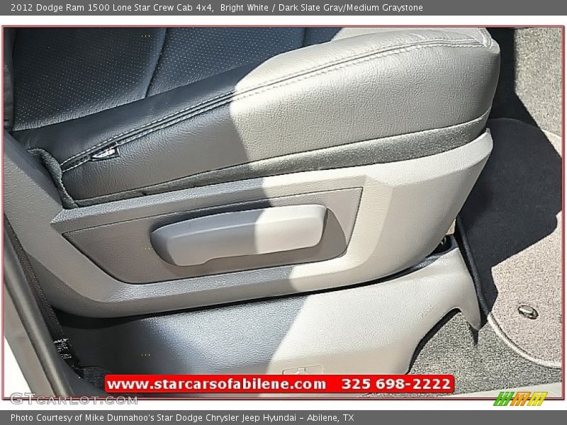 Bright White / Dark Slate Gray/Medium Graystone 2012 Dodge Ram 1500 Lone Star Crew Cab 4x4