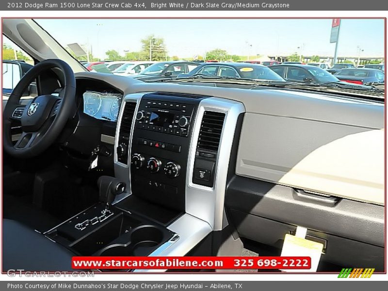 Bright White / Dark Slate Gray/Medium Graystone 2012 Dodge Ram 1500 Lone Star Crew Cab 4x4