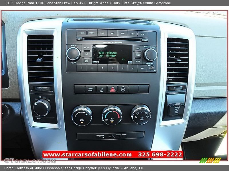 Bright White / Dark Slate Gray/Medium Graystone 2012 Dodge Ram 1500 Lone Star Crew Cab 4x4