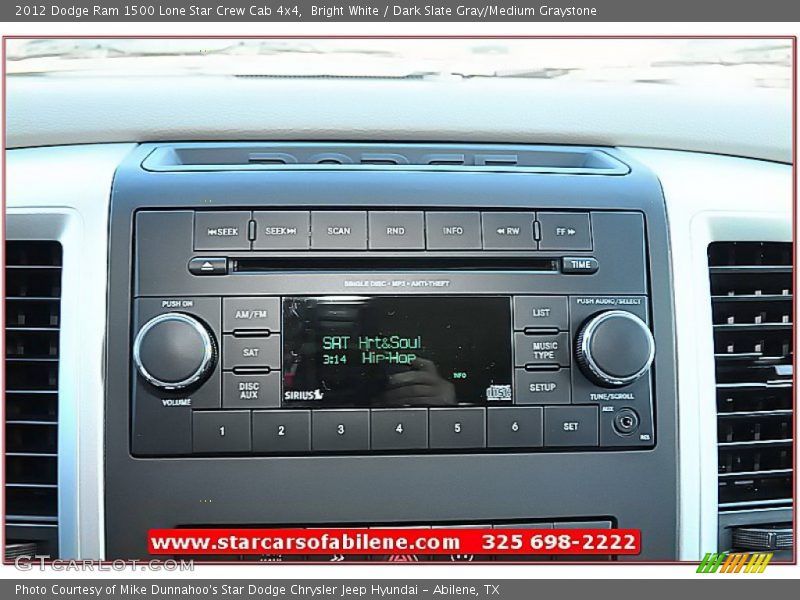 Bright White / Dark Slate Gray/Medium Graystone 2012 Dodge Ram 1500 Lone Star Crew Cab 4x4