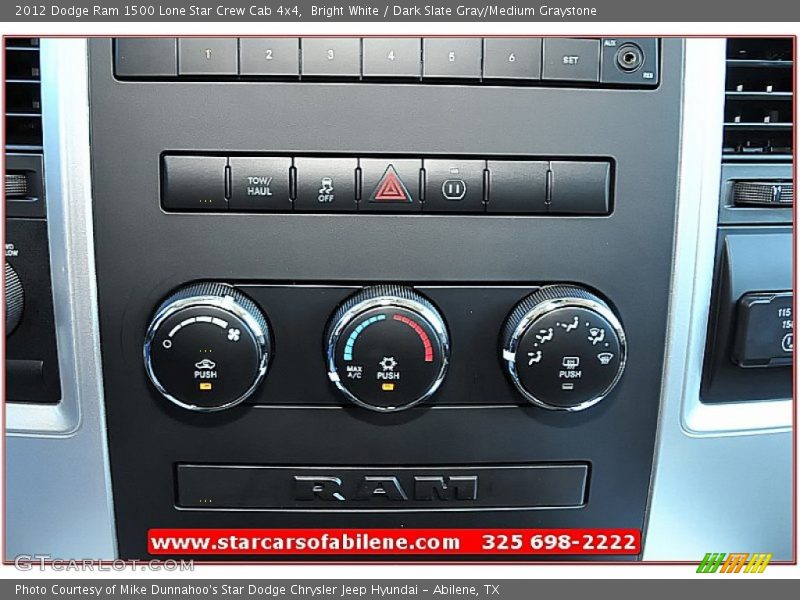 Bright White / Dark Slate Gray/Medium Graystone 2012 Dodge Ram 1500 Lone Star Crew Cab 4x4