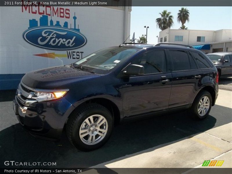 Kona Blue Metallic / Medium Light Stone 2011 Ford Edge SE