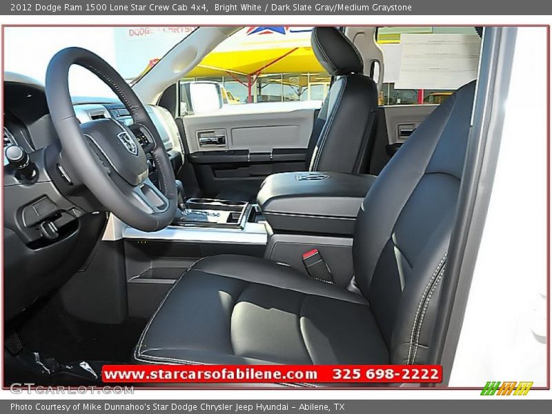 Bright White / Dark Slate Gray/Medium Graystone 2012 Dodge Ram 1500 Lone Star Crew Cab 4x4