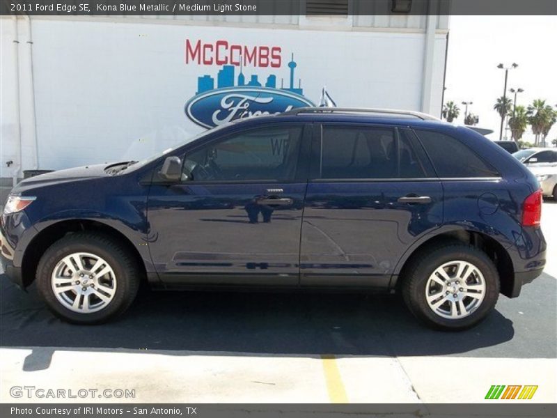 Kona Blue Metallic / Medium Light Stone 2011 Ford Edge SE
