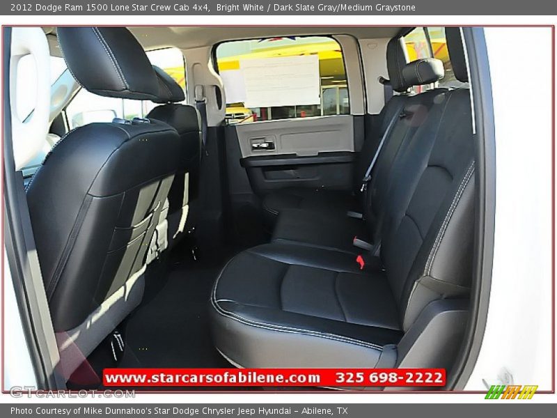 Bright White / Dark Slate Gray/Medium Graystone 2012 Dodge Ram 1500 Lone Star Crew Cab 4x4