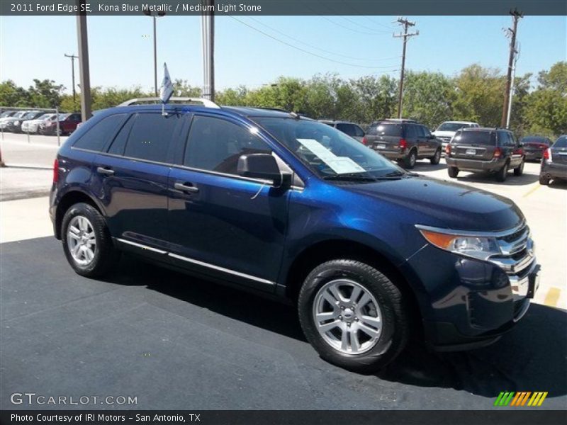 Kona Blue Metallic / Medium Light Stone 2011 Ford Edge SE