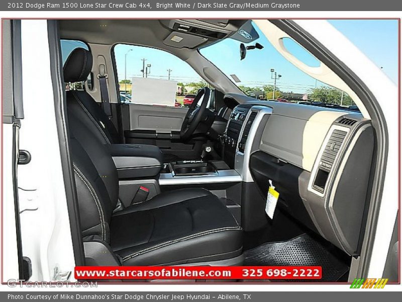 Bright White / Dark Slate Gray/Medium Graystone 2012 Dodge Ram 1500 Lone Star Crew Cab 4x4