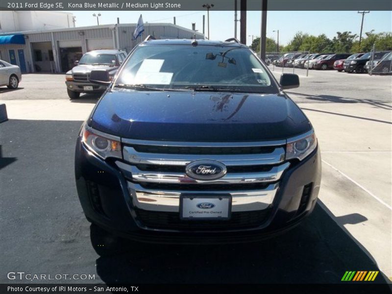 Kona Blue Metallic / Medium Light Stone 2011 Ford Edge SE
