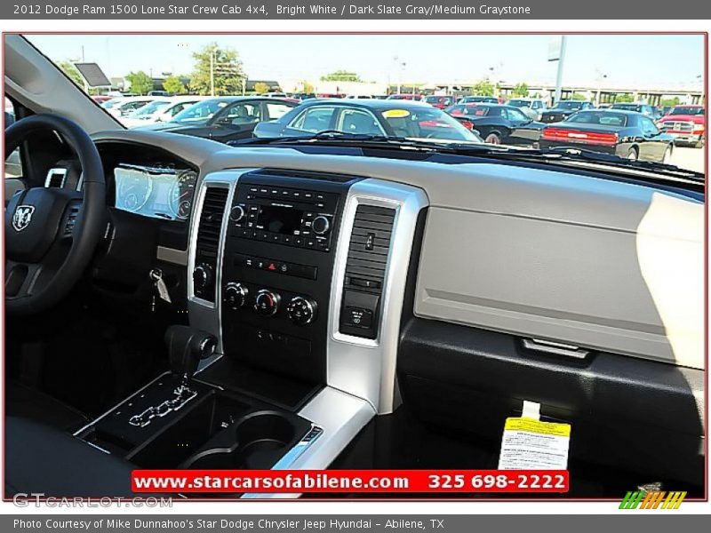 Bright White / Dark Slate Gray/Medium Graystone 2012 Dodge Ram 1500 Lone Star Crew Cab 4x4